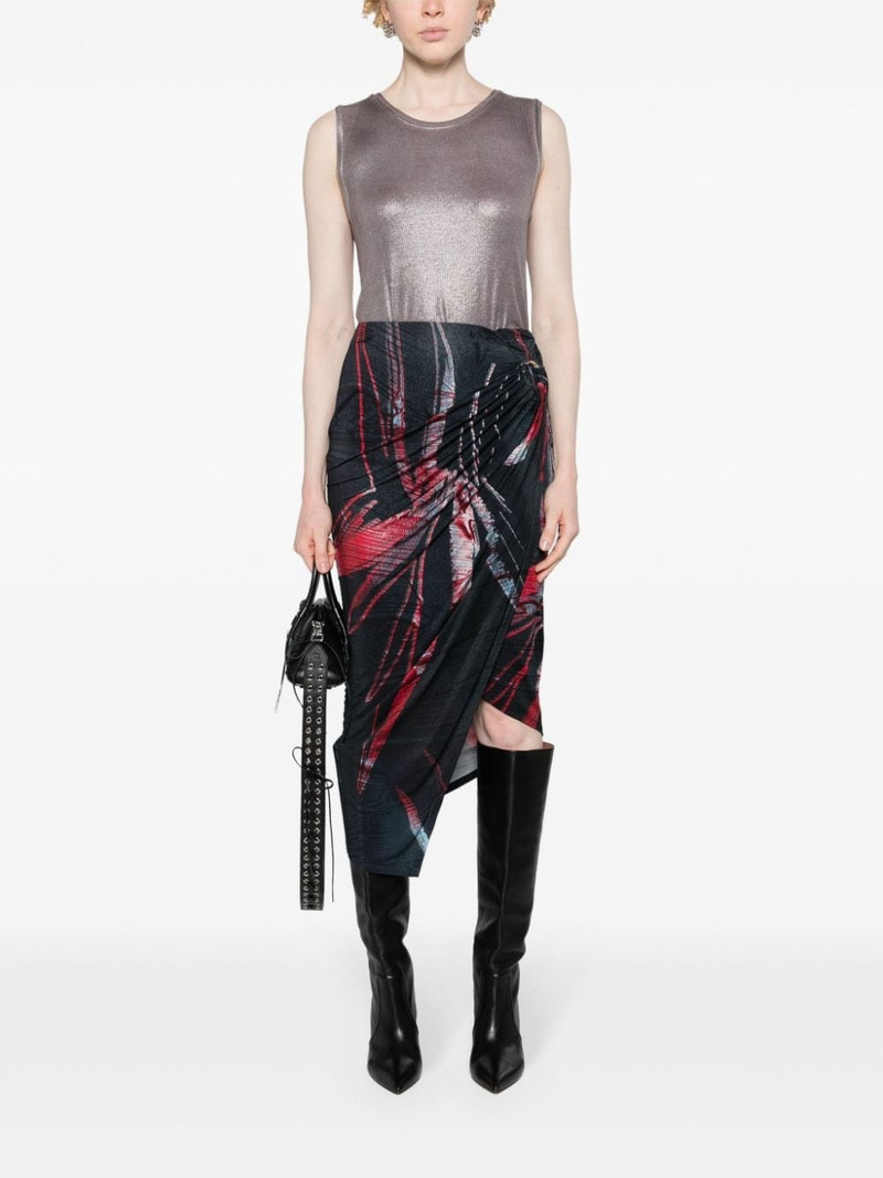 Avant Toi lamÃ© ribbed tank top outlook