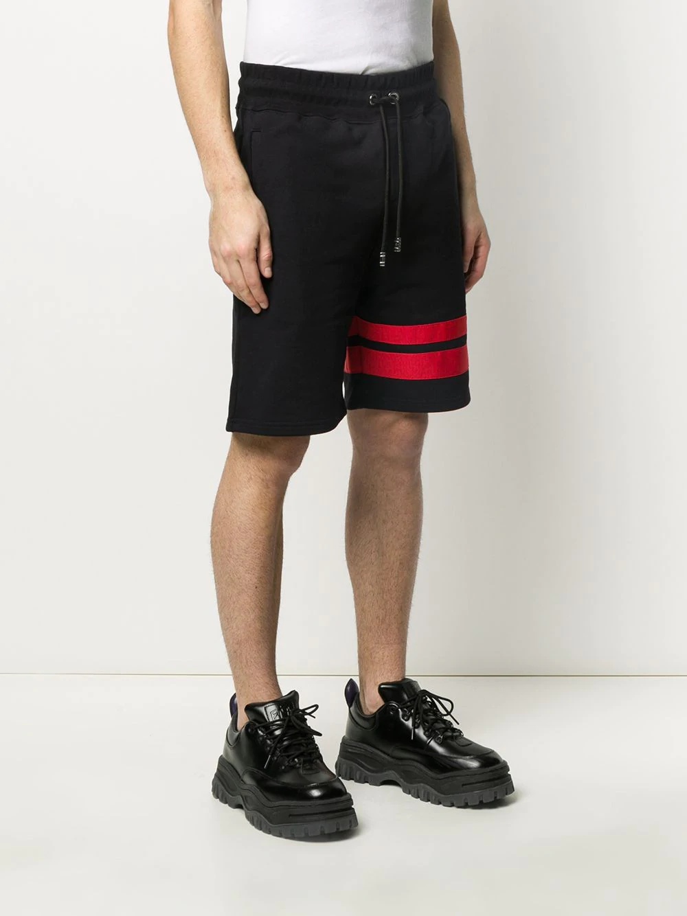 stripe detailed track shorts - 3