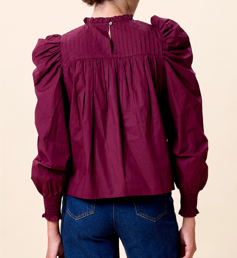 Cleobella IRINA BLOUSE | ZINFANDEL outlook