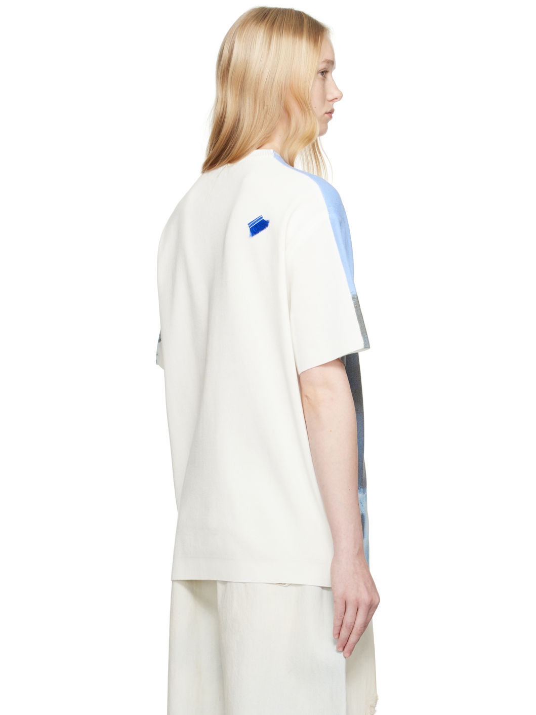 Blue Half Sleeve Knit Product. 61 T-shirt - 3