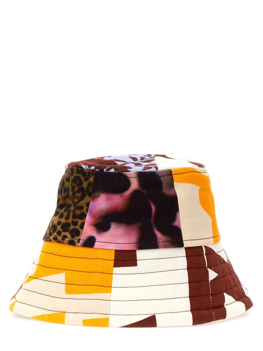 DRIES VAN NOTEN Cotton Bucket Hat with Contrast Stitching Details - 1