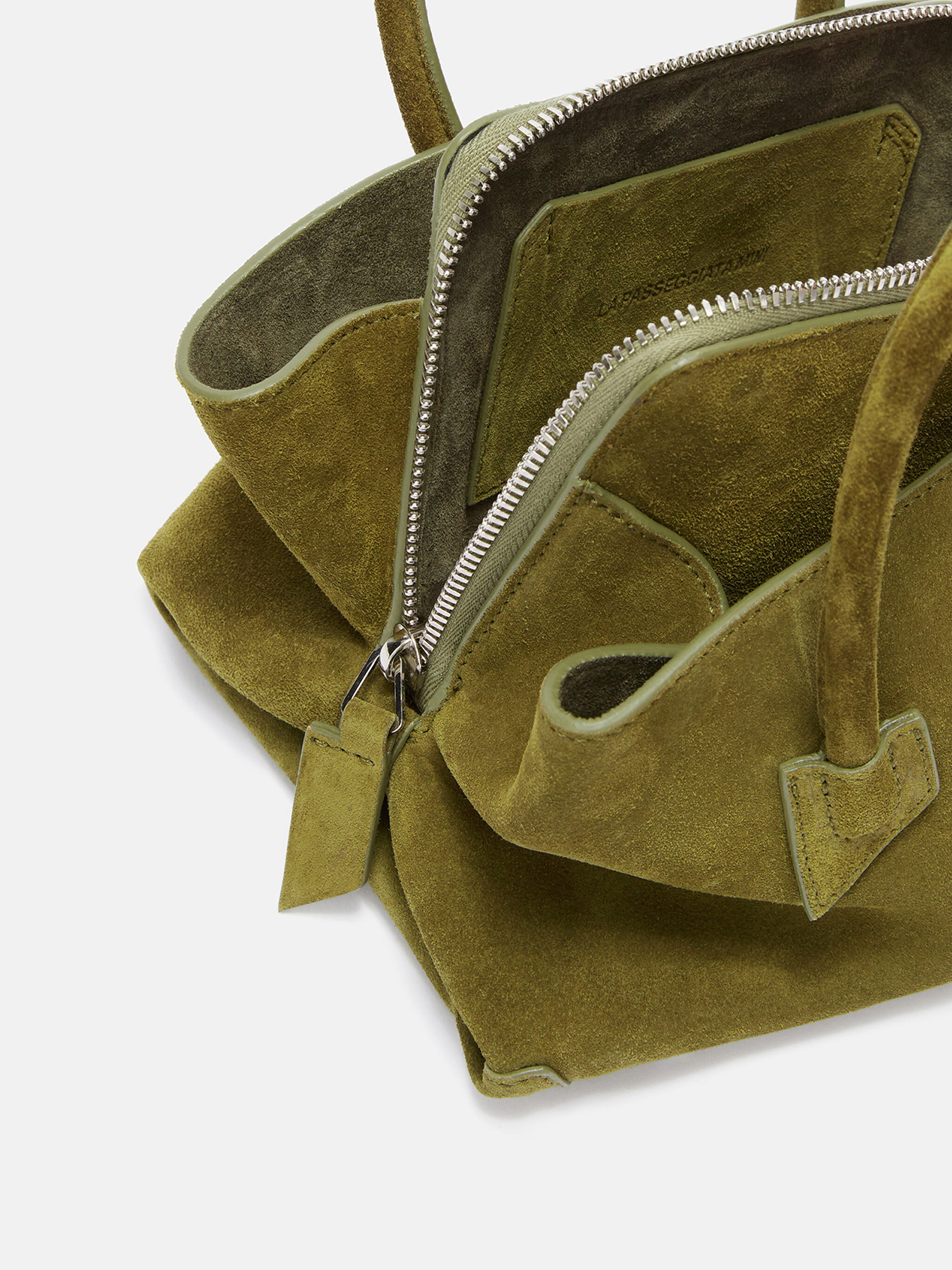 ''LA PASSEGGIATA MINI'' KHAKI TOP HANDLE - 5