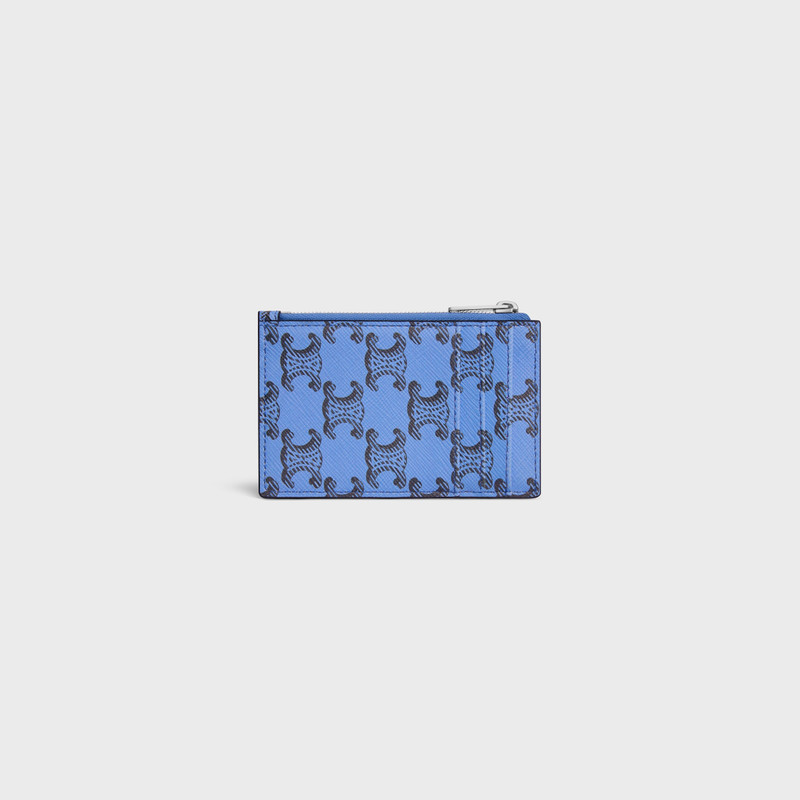Zipped Card Holder IN Triomphe Canvas and lambskin 3