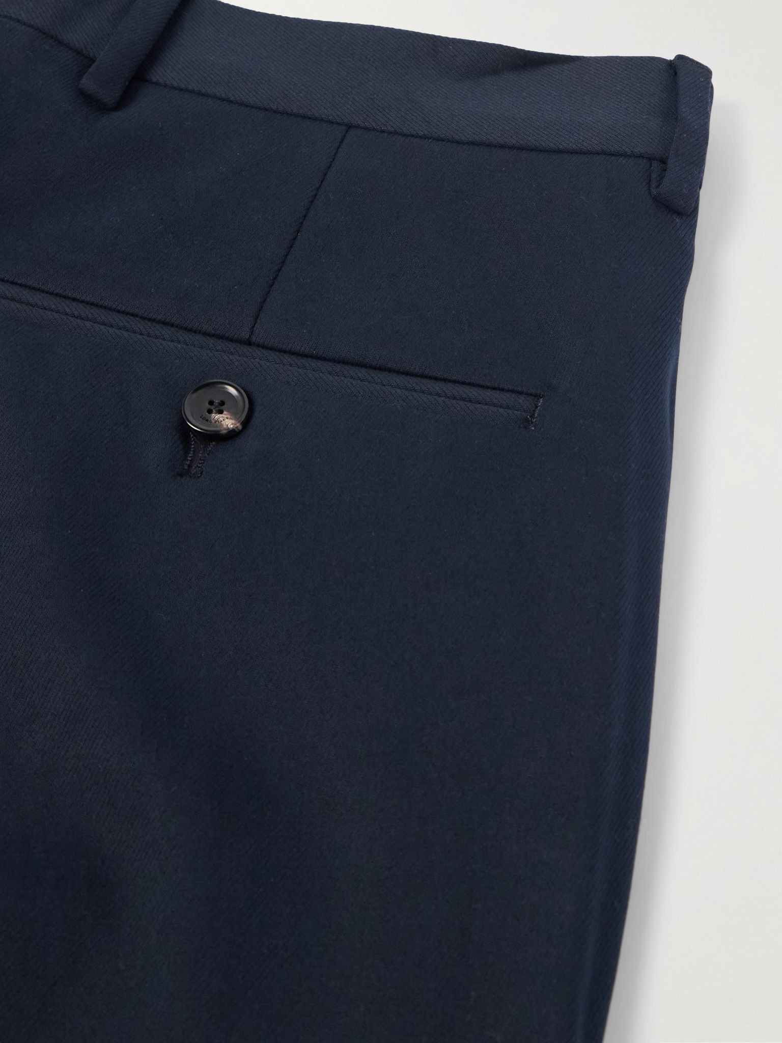 Jarno Austin Straight-Leg Stretch-Cotton Twill Trousers Blue - 4