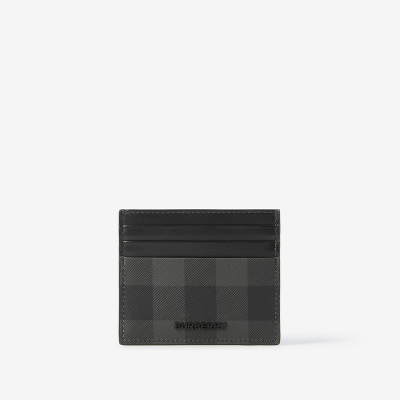 Check and Leather Card Case 1