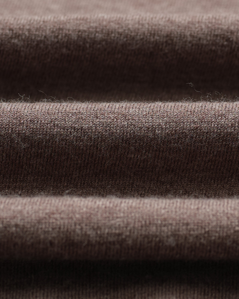 Oban - Brown Marl Worsted Wool Knitted Polo 9