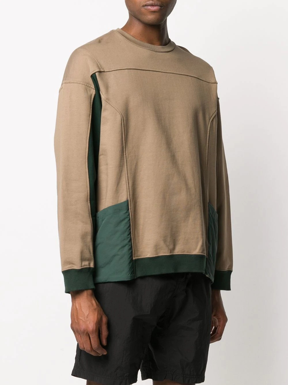 contrast two-pocket sweatshirt  - 3