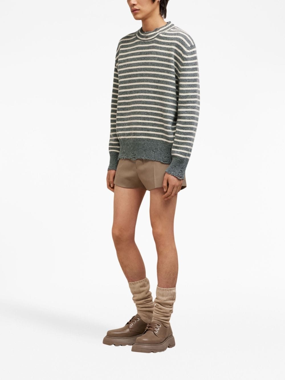 striped wool jumper - 3