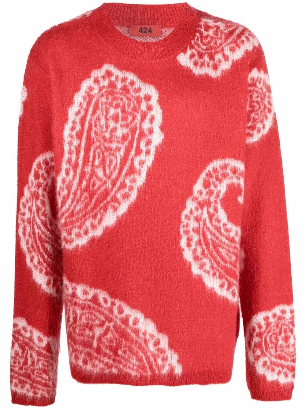 paisley-knit crewneck jumper - 1