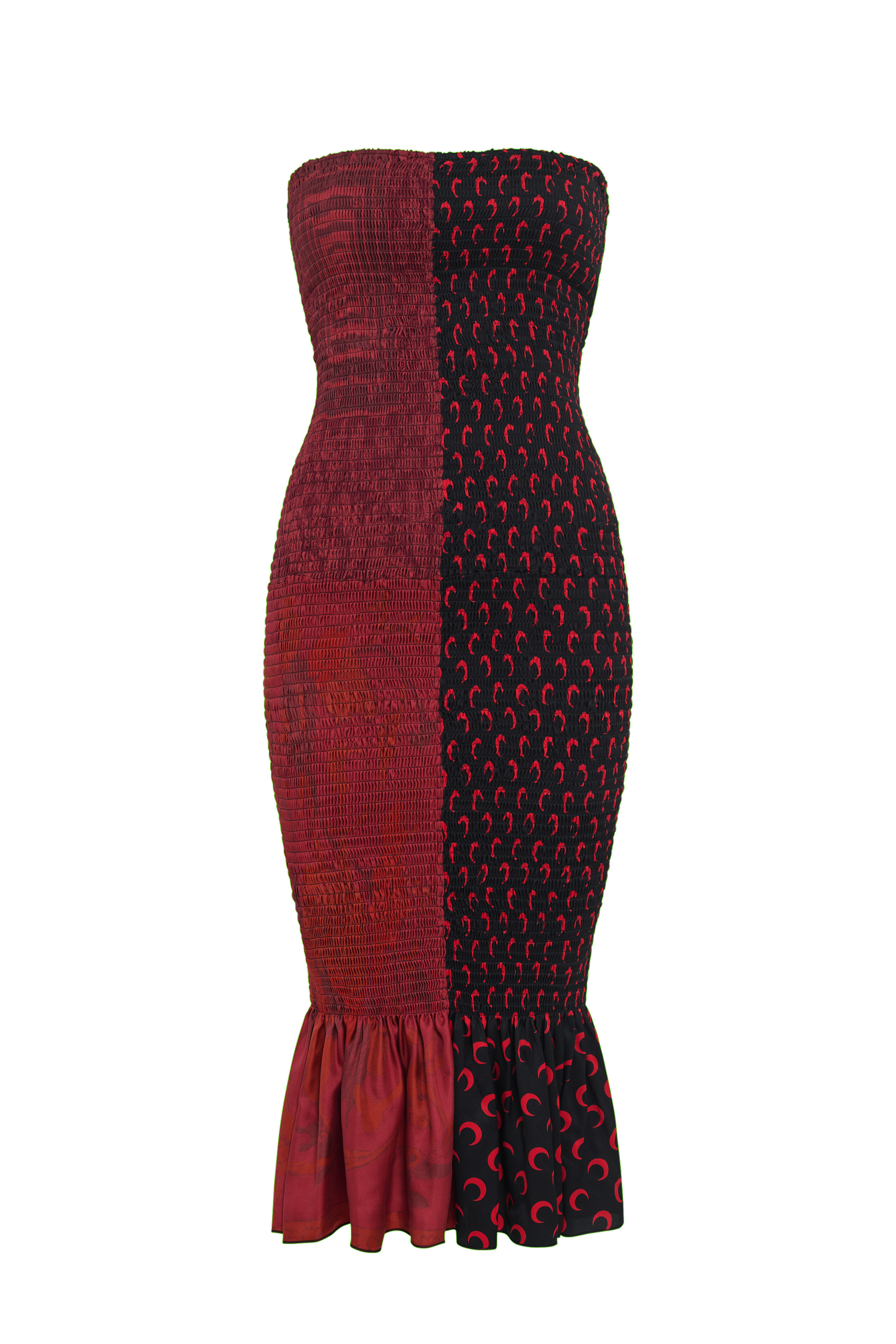 Upcycled Shirred Scarves Tube Dress - 2
