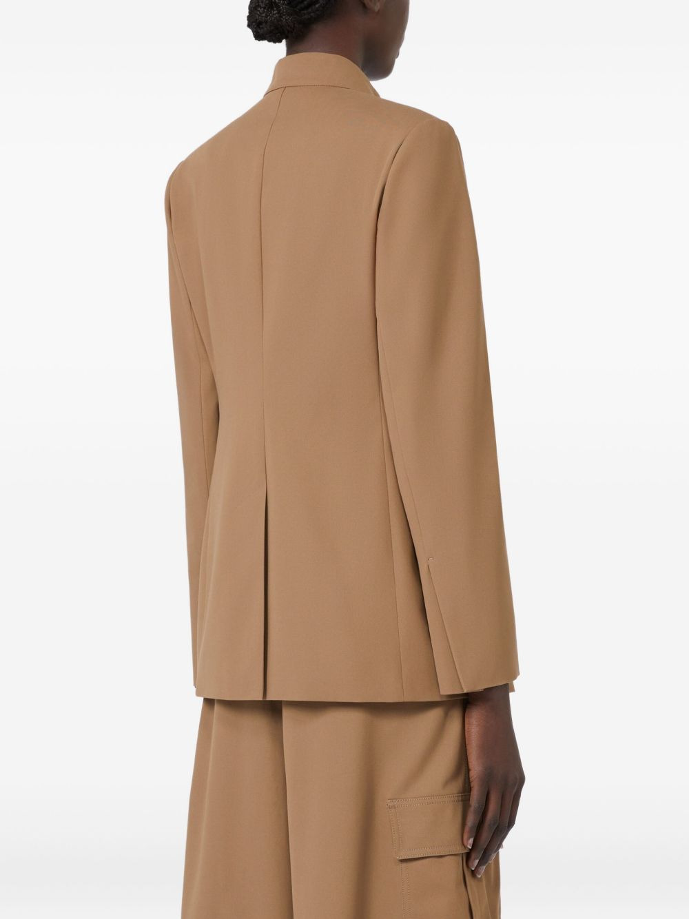 stand-collar single-button jacket - 4
