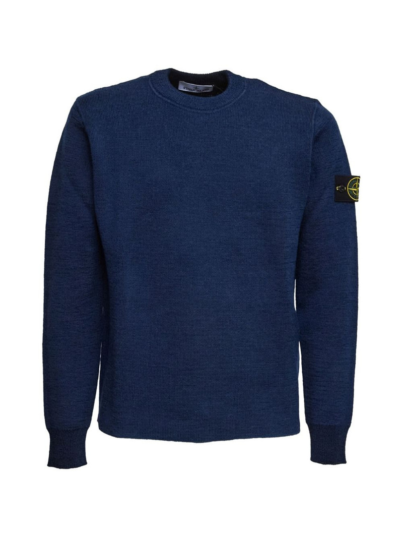 ribbed badge sweater 1