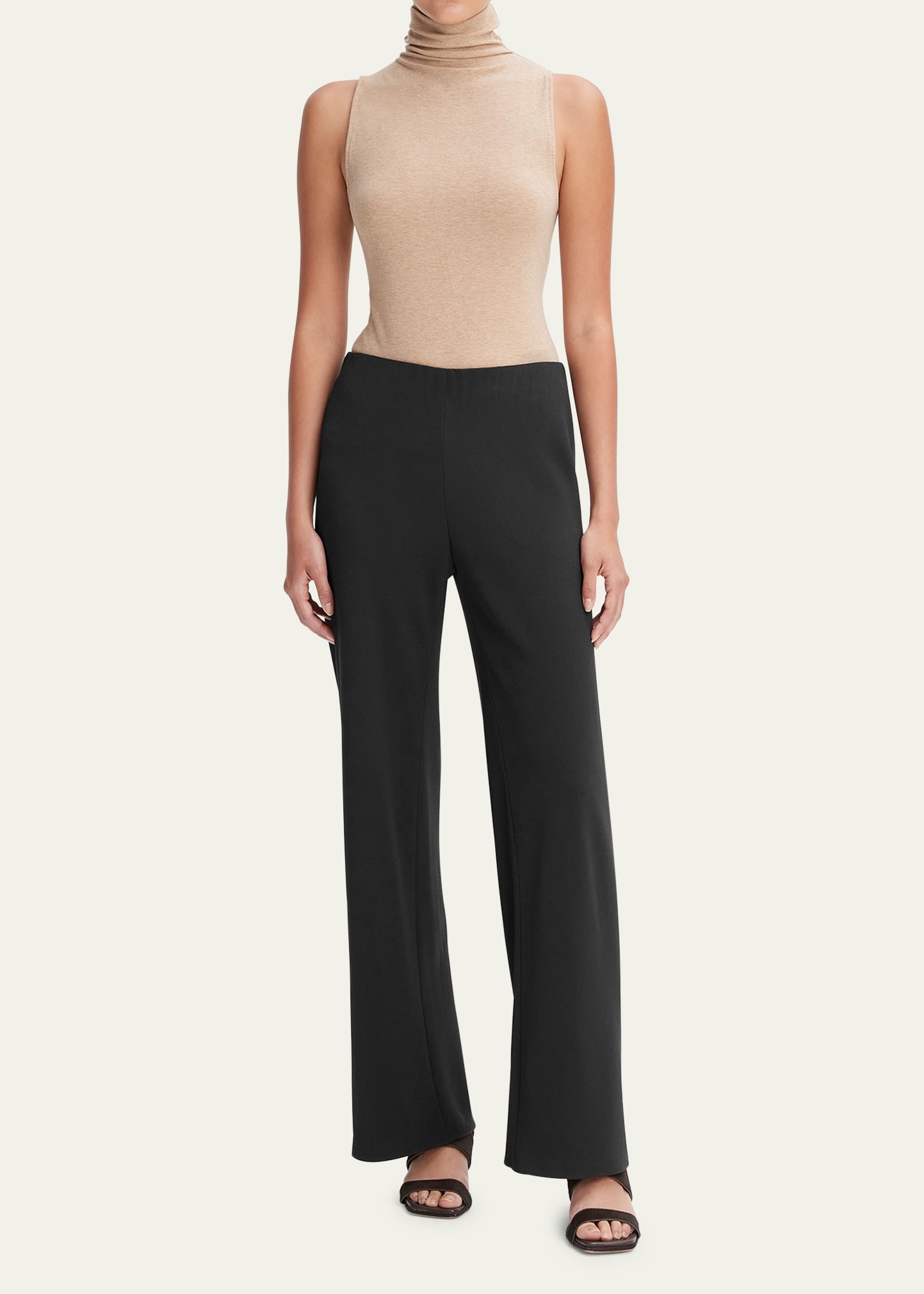 High-Waist Wide-Leg Bias Pants - 2