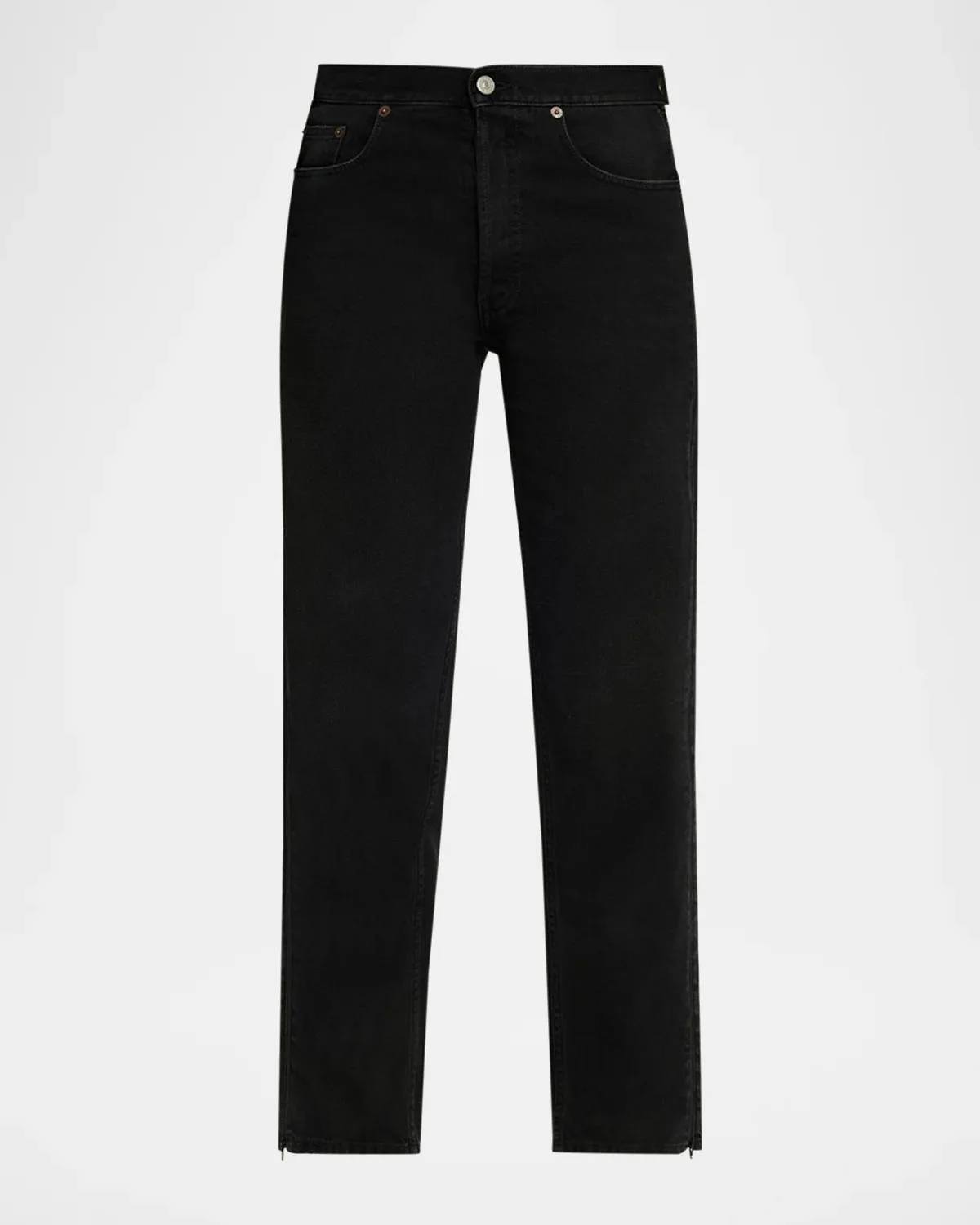 Zip Straight-Leg Jeans - 1