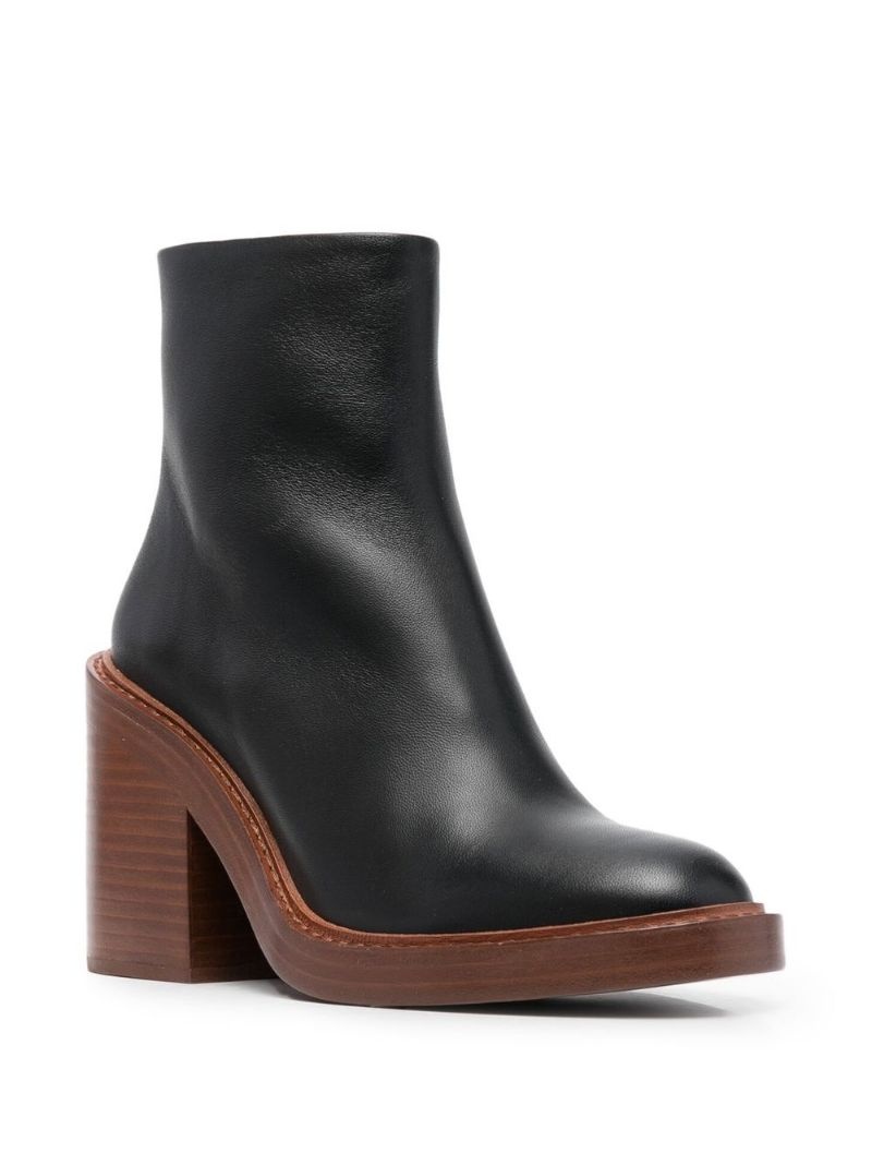 90mm leather ankle boots - 2