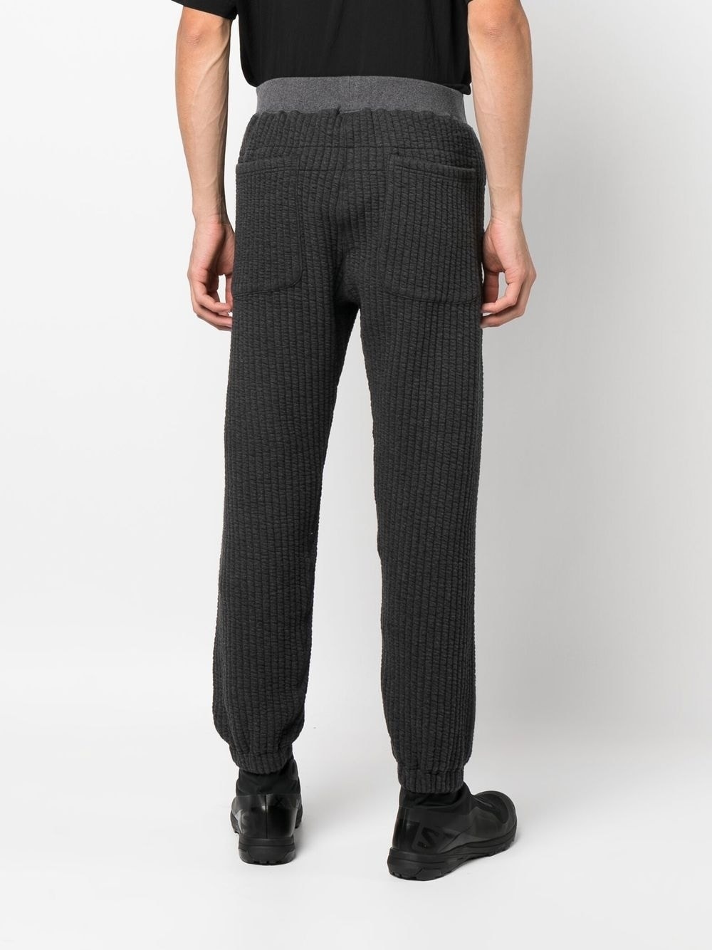 ribbed track cotton-blend pants - 4