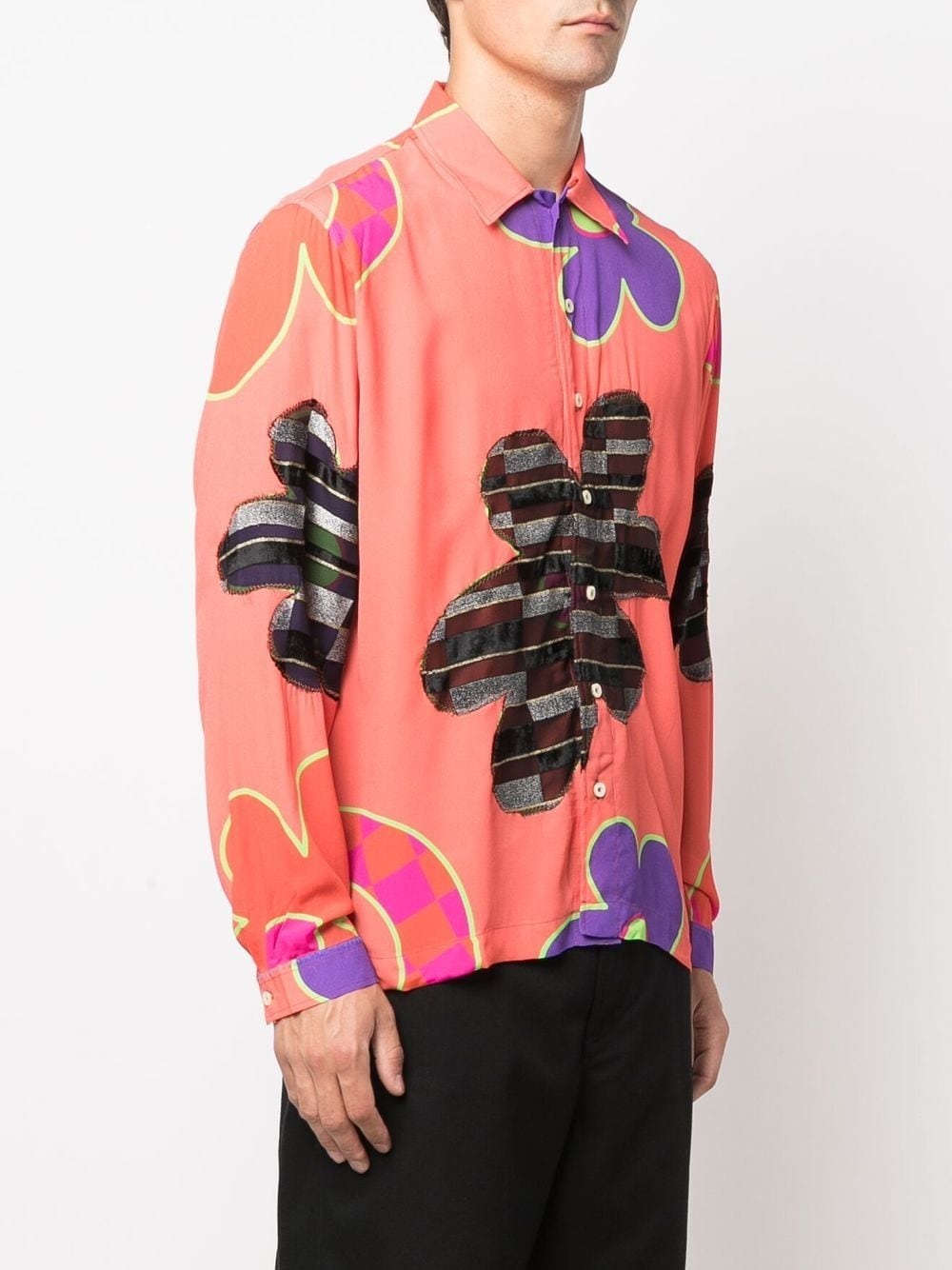 graphic-print long-sleeve shirt - 3