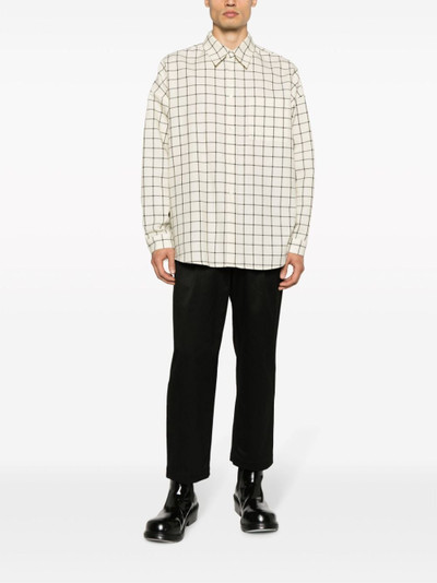 Marni grid-pattern virgin wool shirt outlook