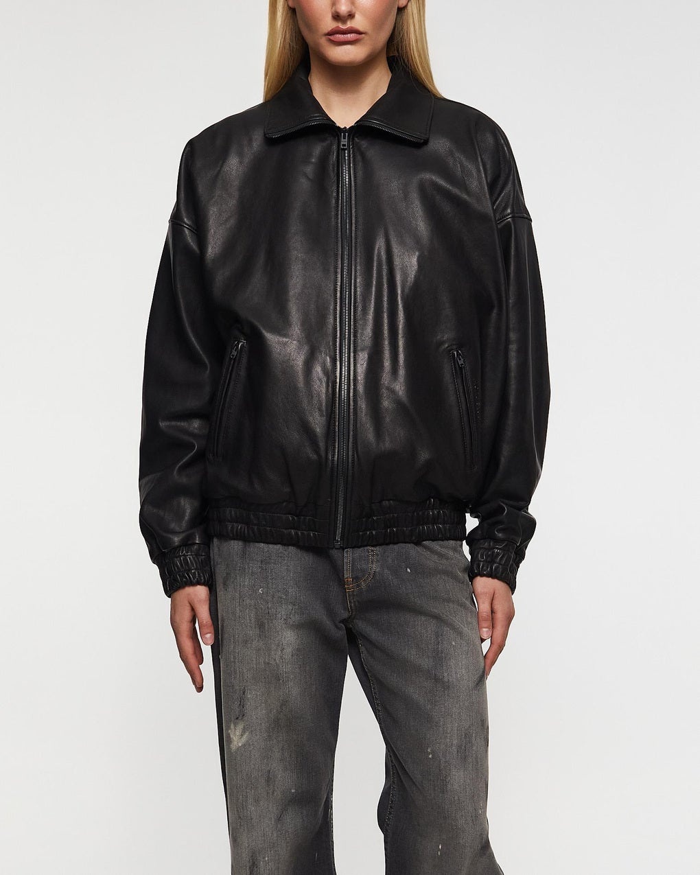 Jacket Relaxed Leather  Black - 2