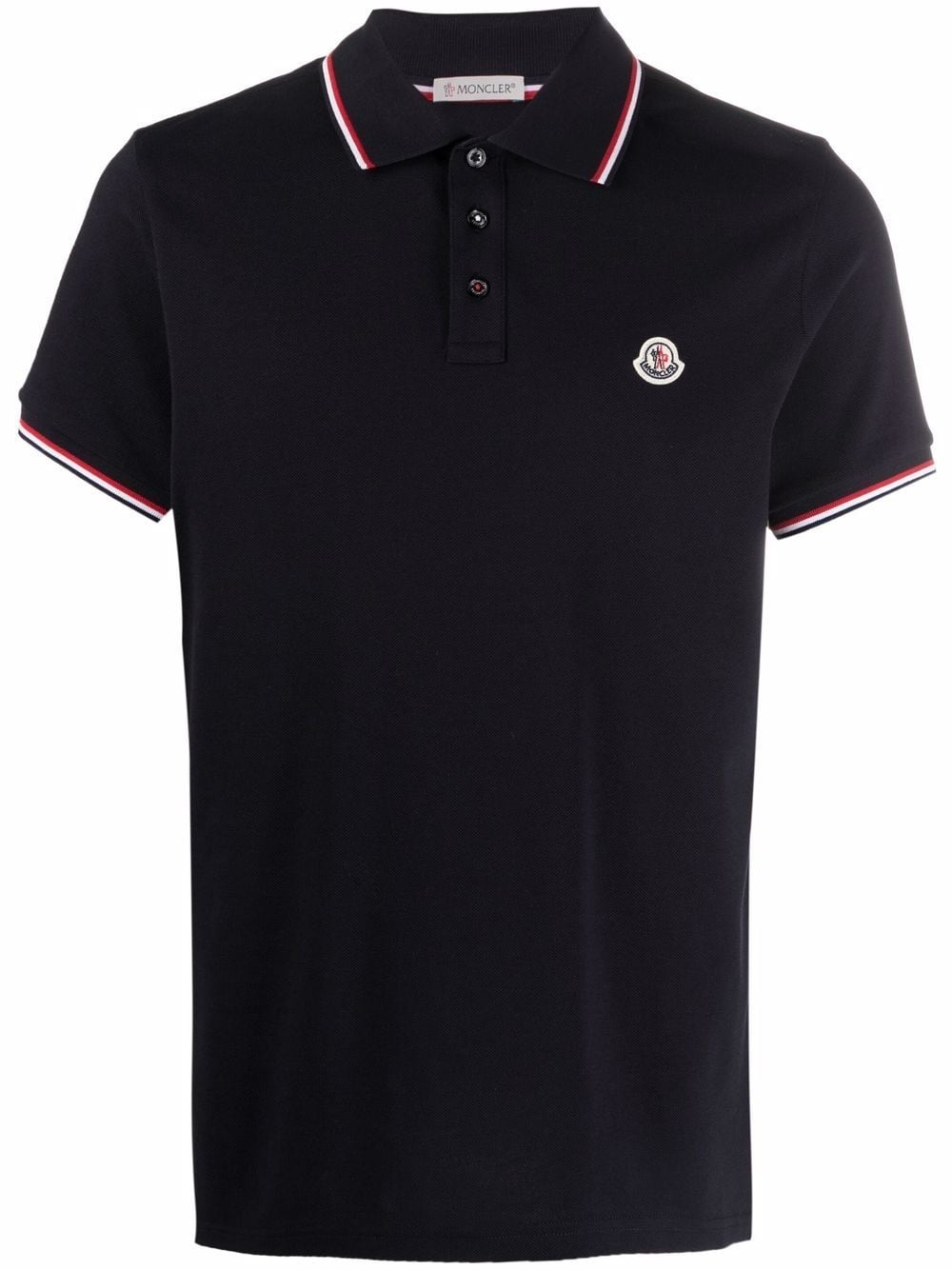 logo-patch polo shirt - 1