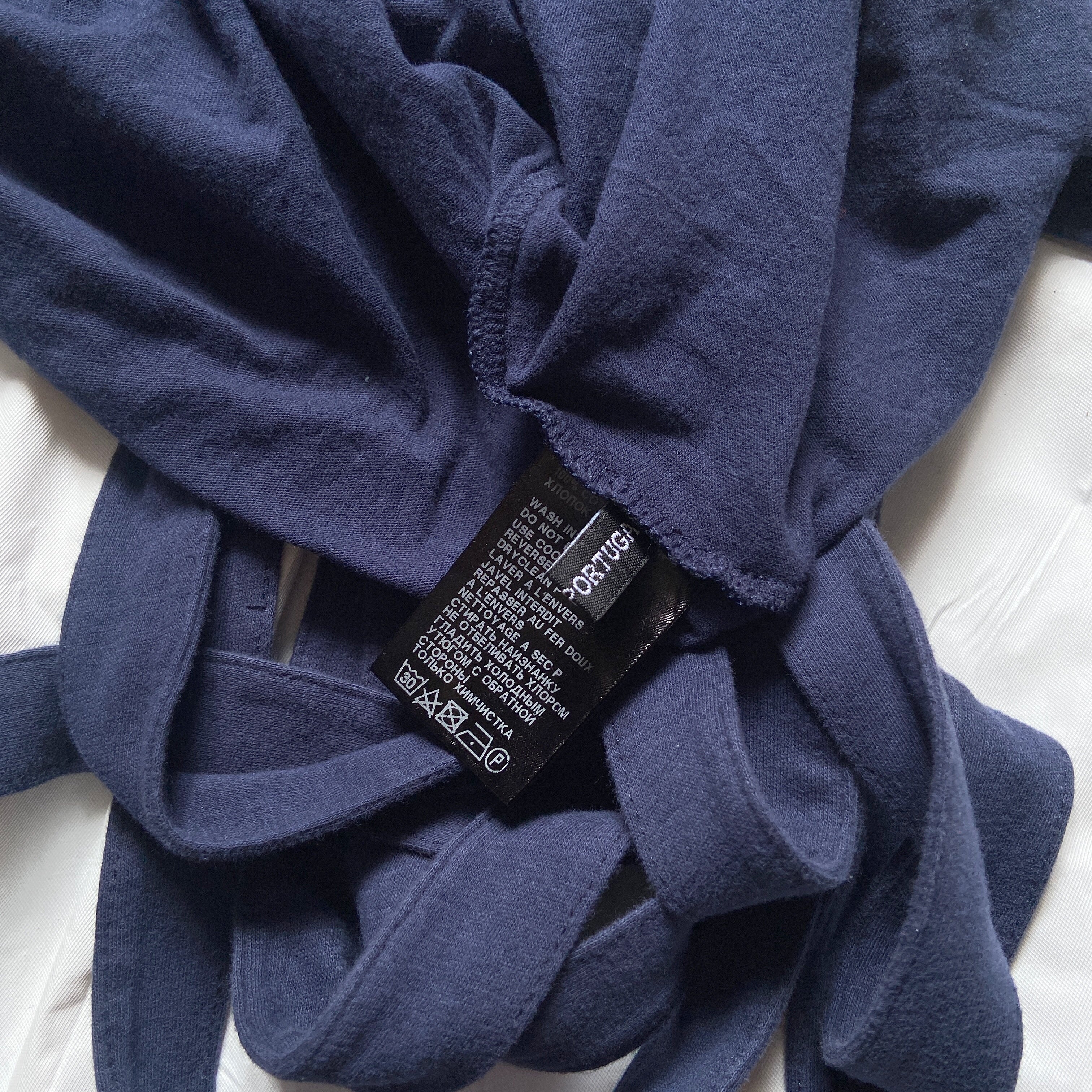 Ann Demeulemeester blue bondage strap long sleeve top dress 38 - 7
