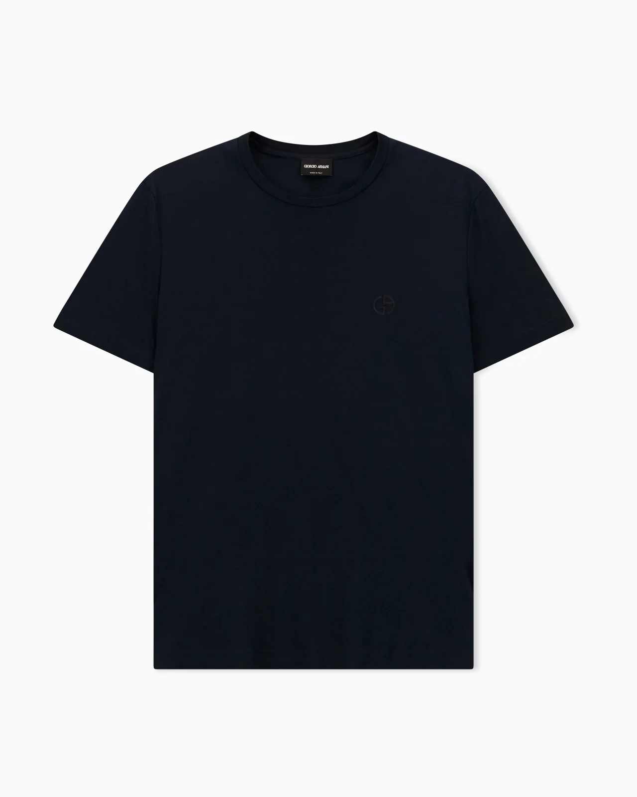 Cotton-interlock T-shirt with embroidered logo - 1