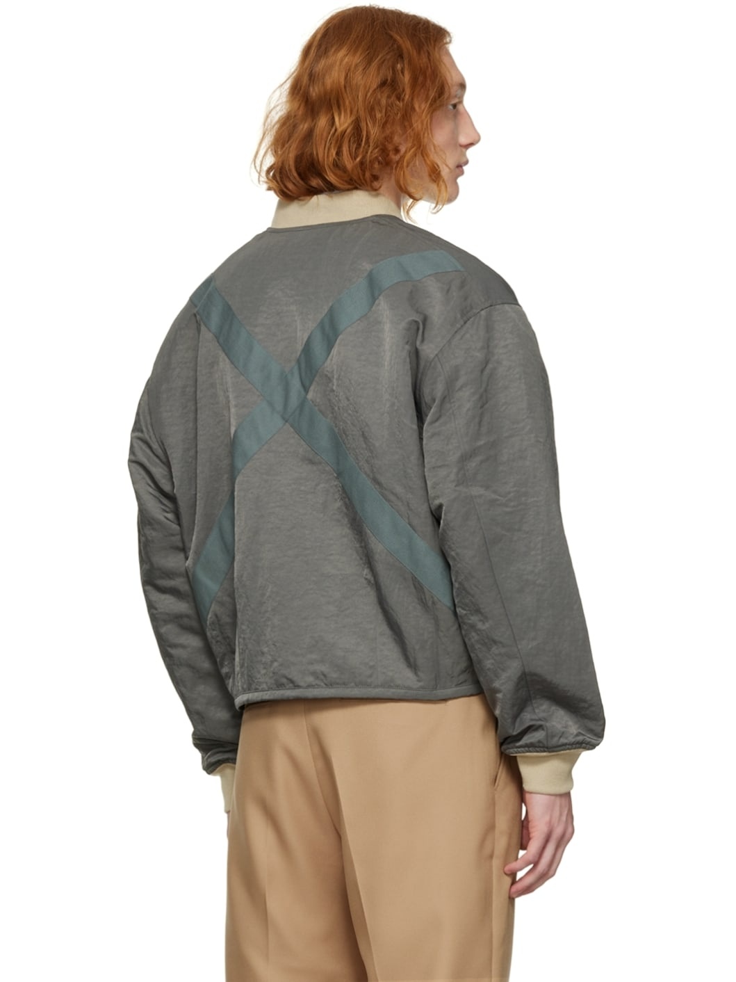 Gray Reversible Bomber Jacket - 3