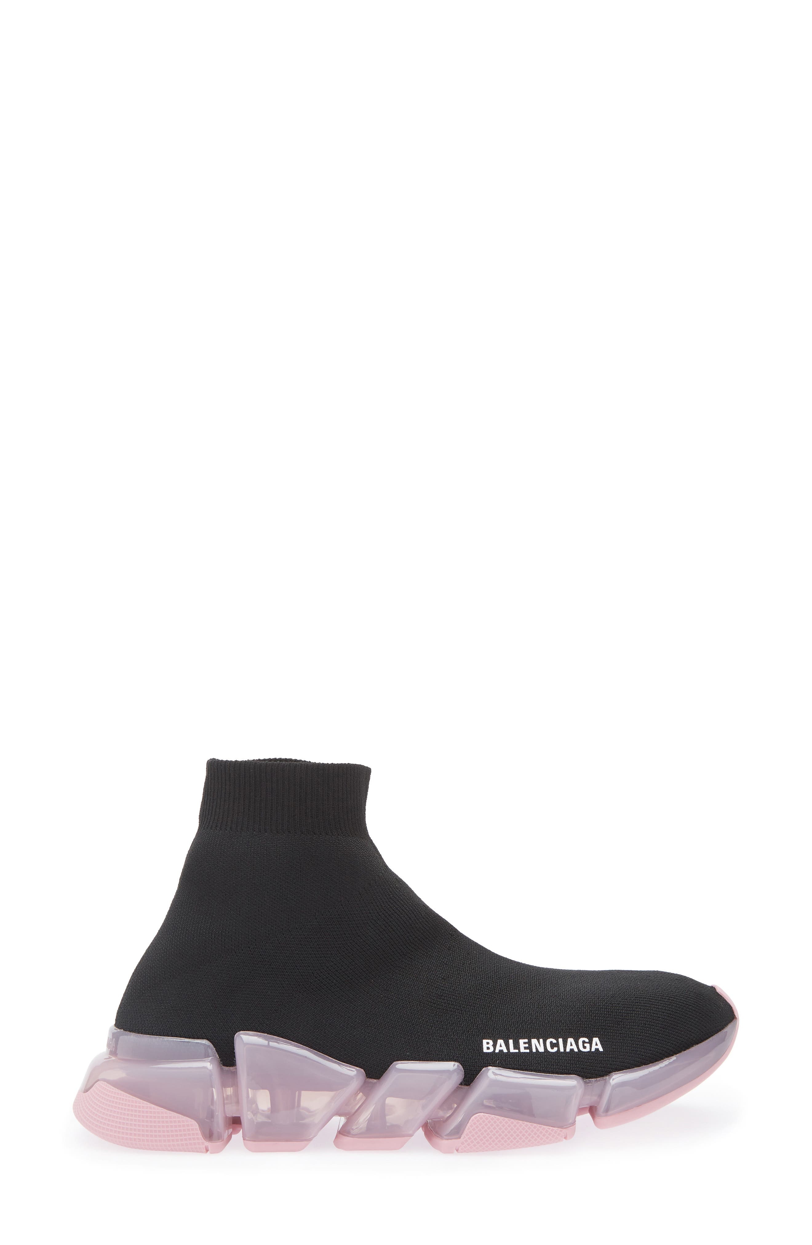 Balenciaga Speed 2.0 LT Sock Sneaker in Black /Light Pink at Nordstrom - 3