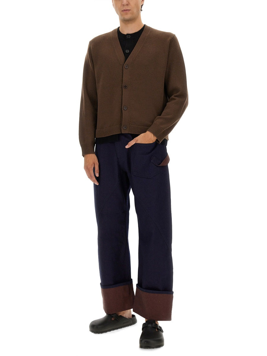 Contrasting Layered Cardigan - 2