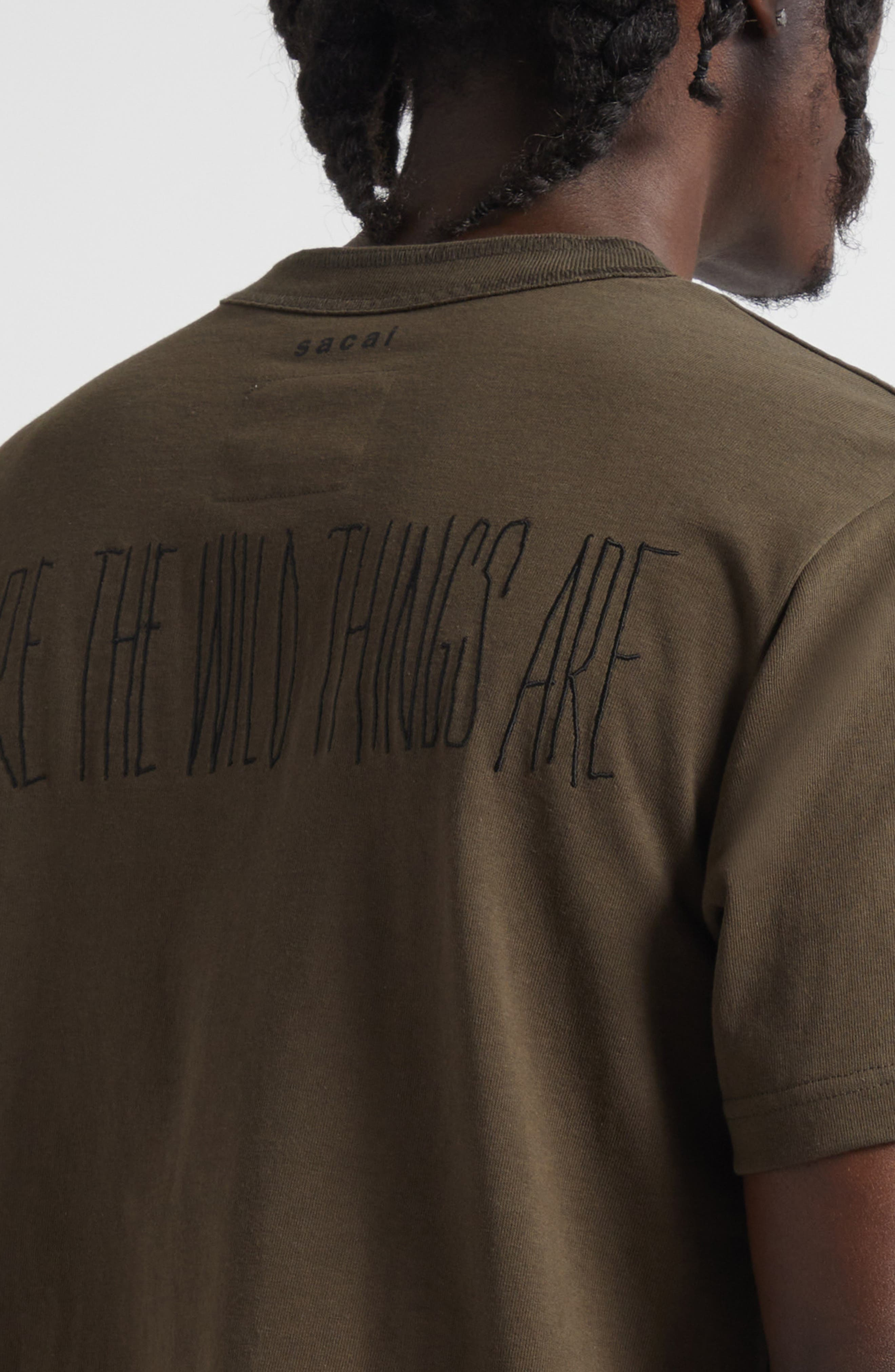 Sacai 'Where the Wild Things Are' Graphic T-Shirt in Dark Khaki at Nordstrom - 4