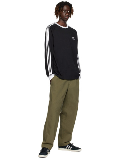 adidas Originals Black 3-Stripes Long Sleeve T-Shirt outlook