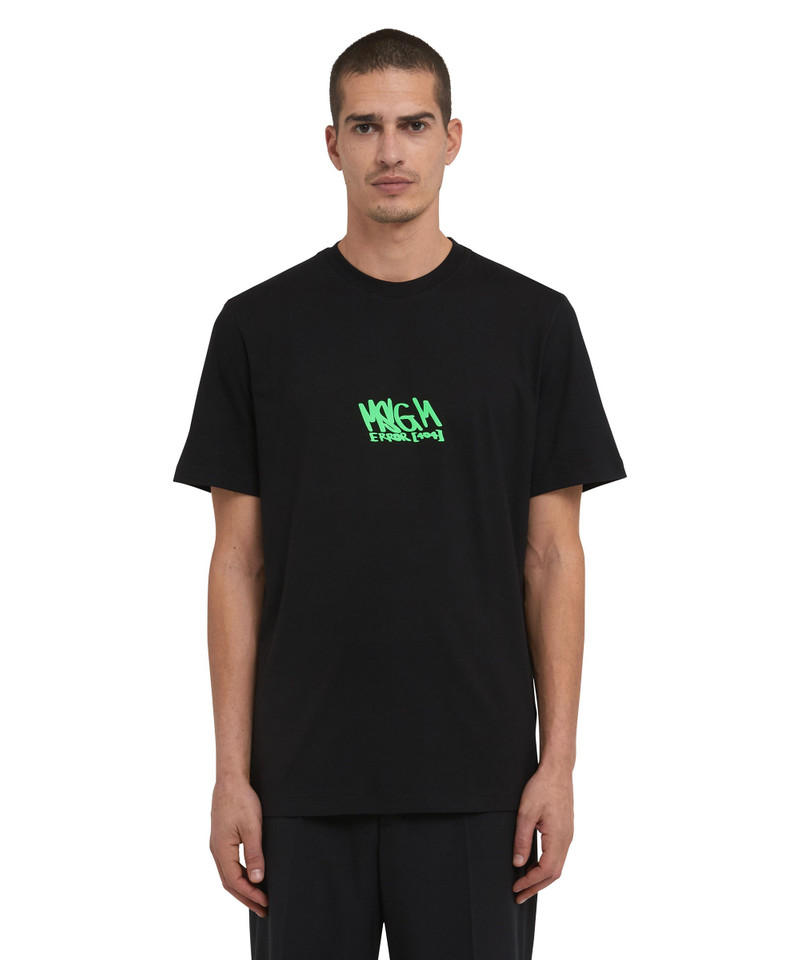MSGM T-Shirt with graffiti logo outlook