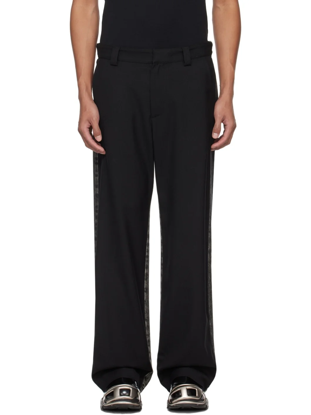 Black P-Wire-A Trousers - 1