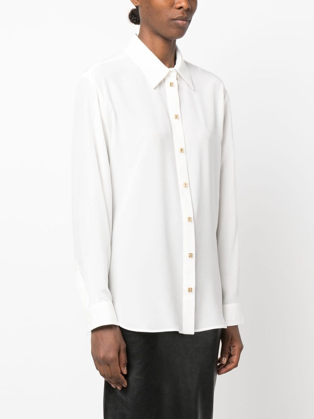 long-sleeve silk shirt - 3
