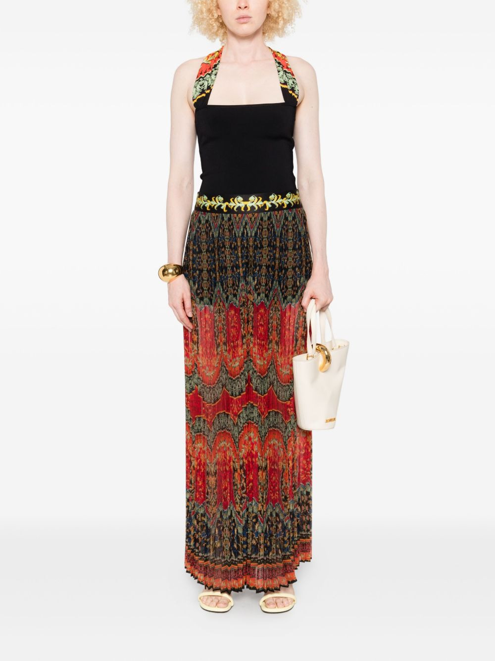 Copen pleated printed skirt - 2