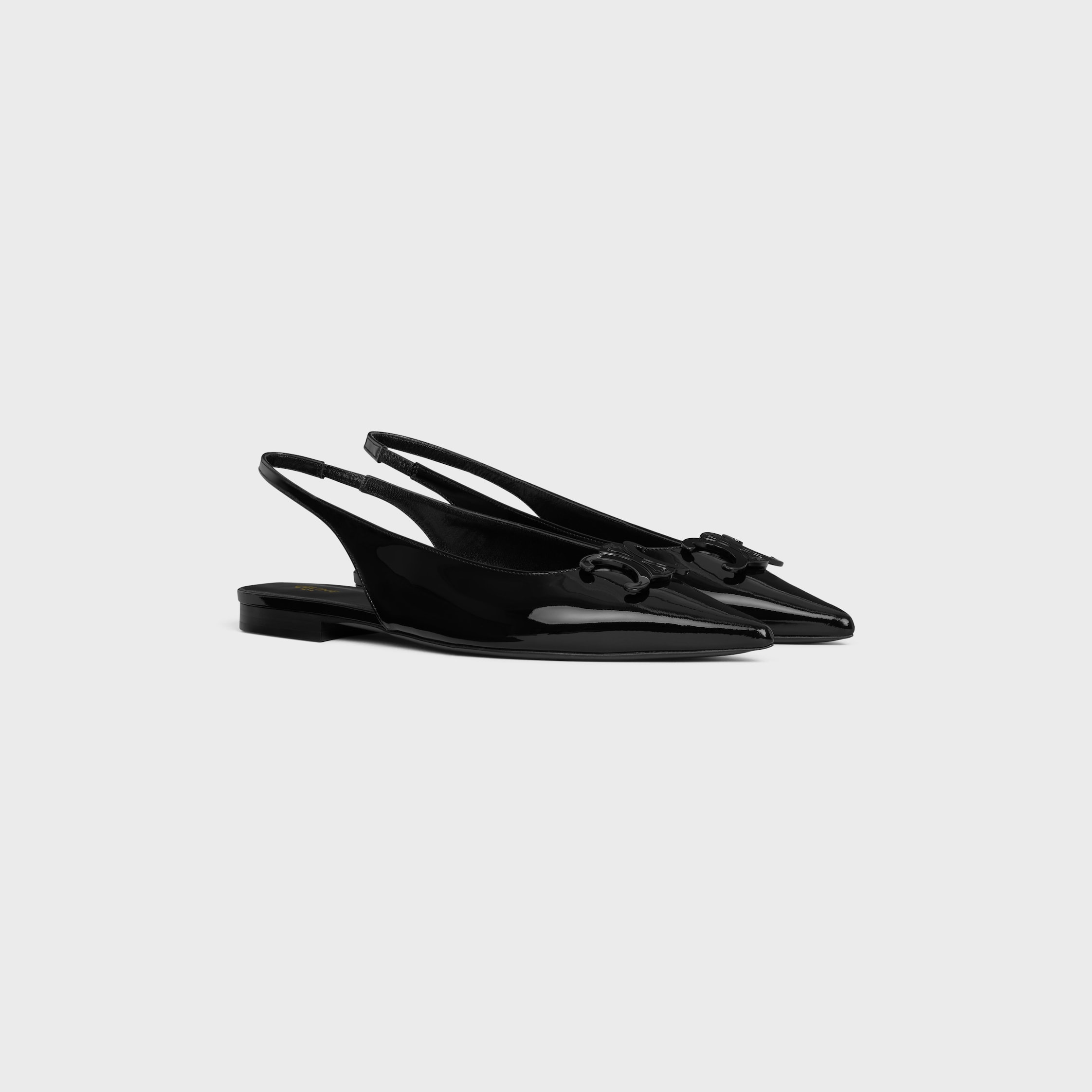 CELINE ALMA TRIOMPHE FLAT SLINGBACK in PATENT CALFSKIN - 2