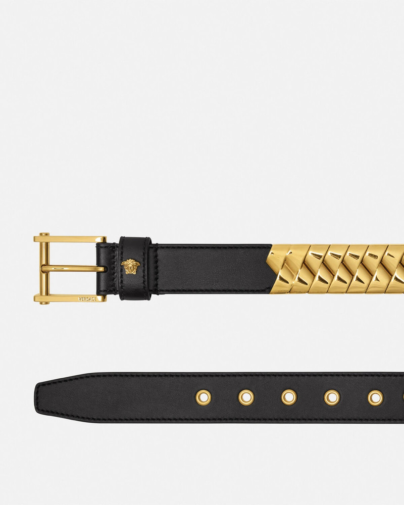 VERSACE Bind Leather Belt 1.2" outlook