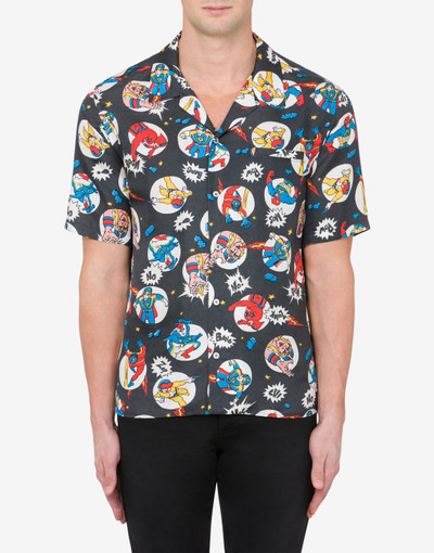 Moschino ALLOVER CARTOON TWILL SHIRT outlook