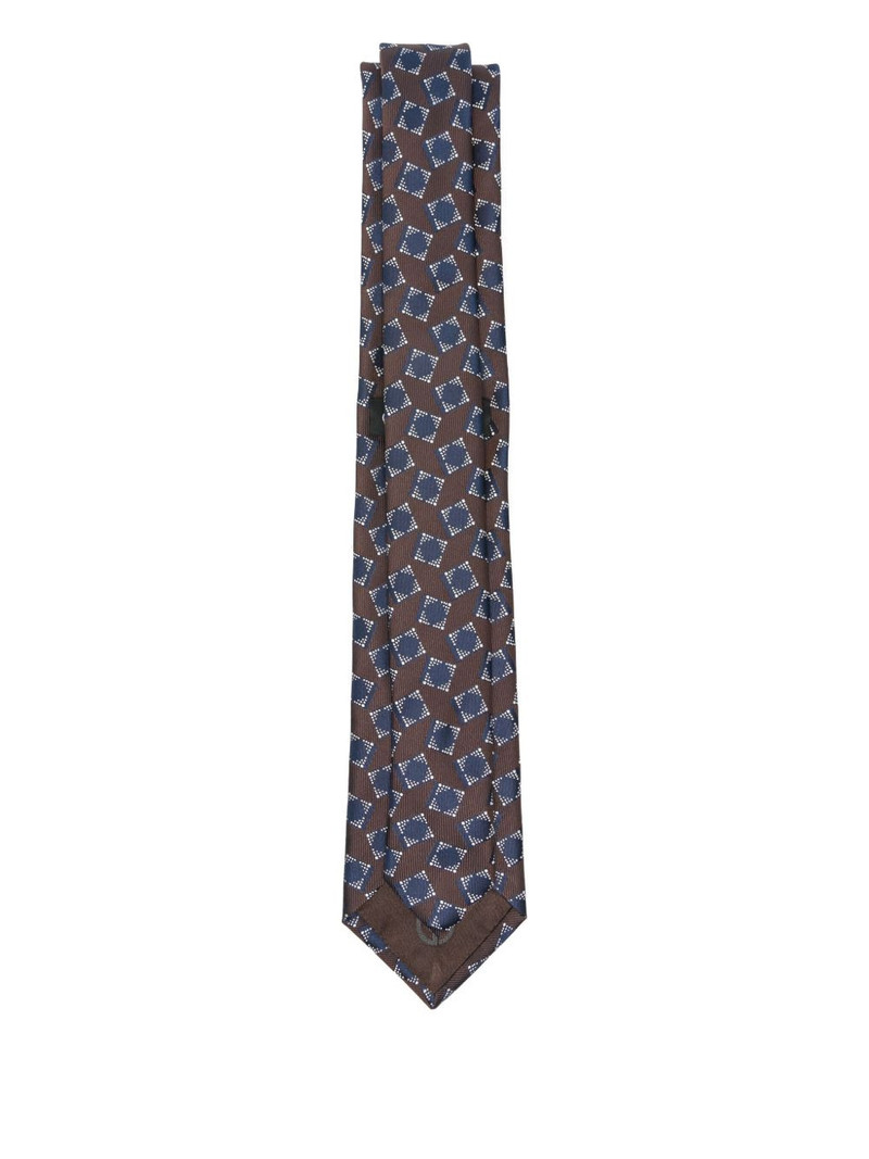 GIORGIO ARMANI geometric-pattern tie outlook