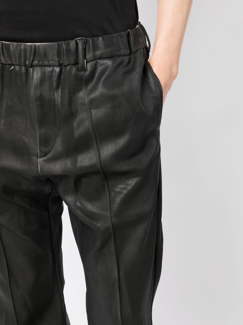 elastic-waist straight-leg trousers - 5
