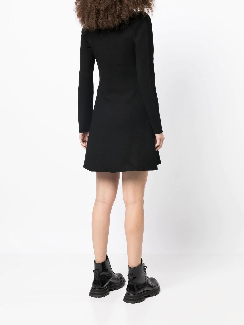 halterneck long-sleeved dress - 4