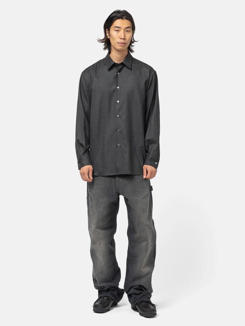 AURALEE Super Light Wool Shirt Top Charcoal outlook