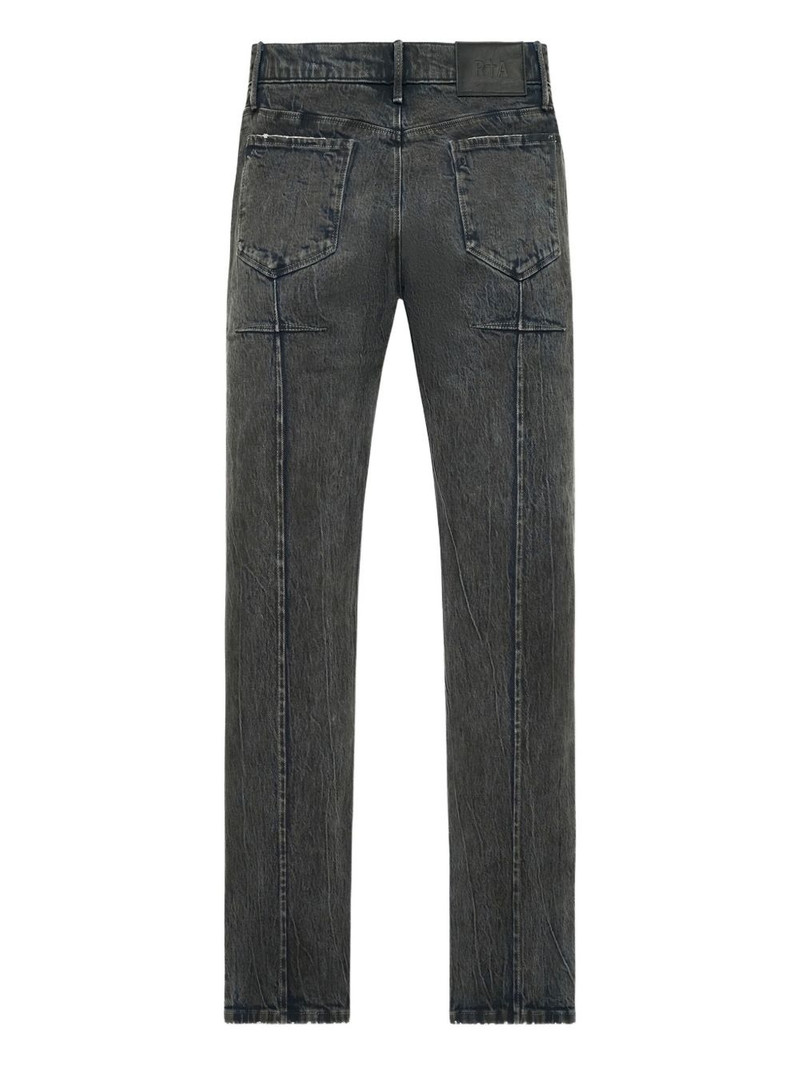 RTA coated-effect panel jeans outlook