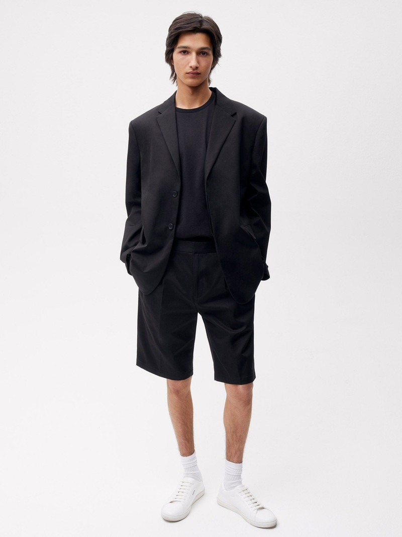 PANGAIA Men's Cotton Tailored Shorts - Black outlook