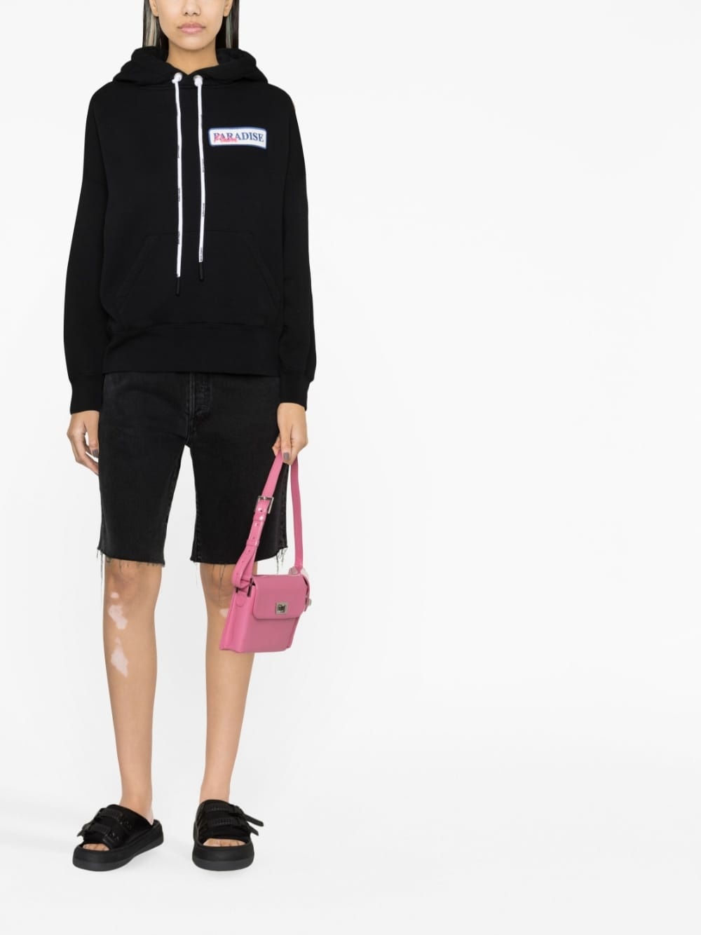 graphic-print organic cotton hoodie - 4