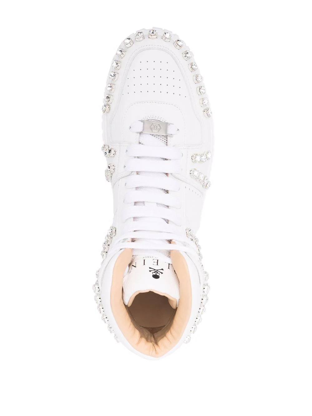 crystal-studded high-top sneakers - 4