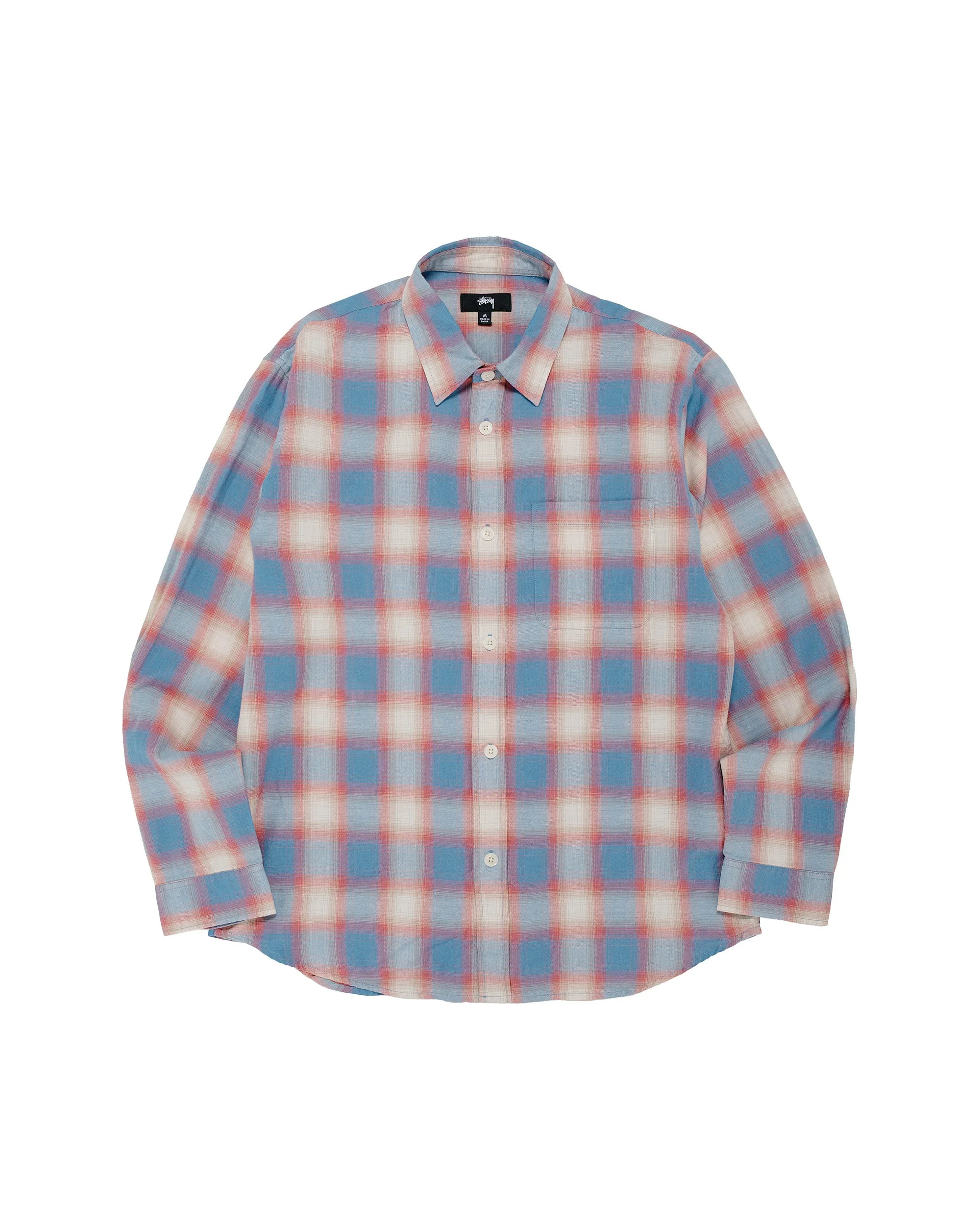 Stüssy Beach Ombre Plaid Shirt Blue - 1