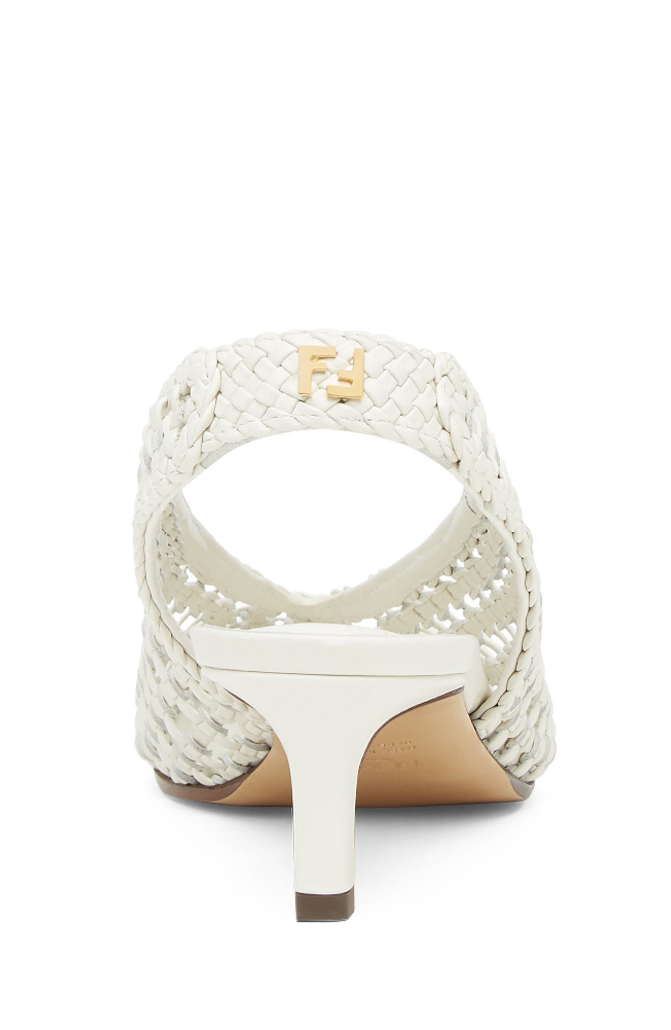 Fendi Woven Slingback Pump in Bianco Seta at Nordstrom - 4