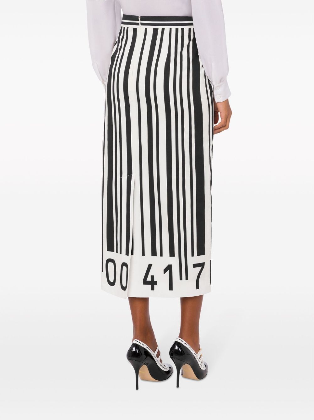logo-print striped skirt - 3