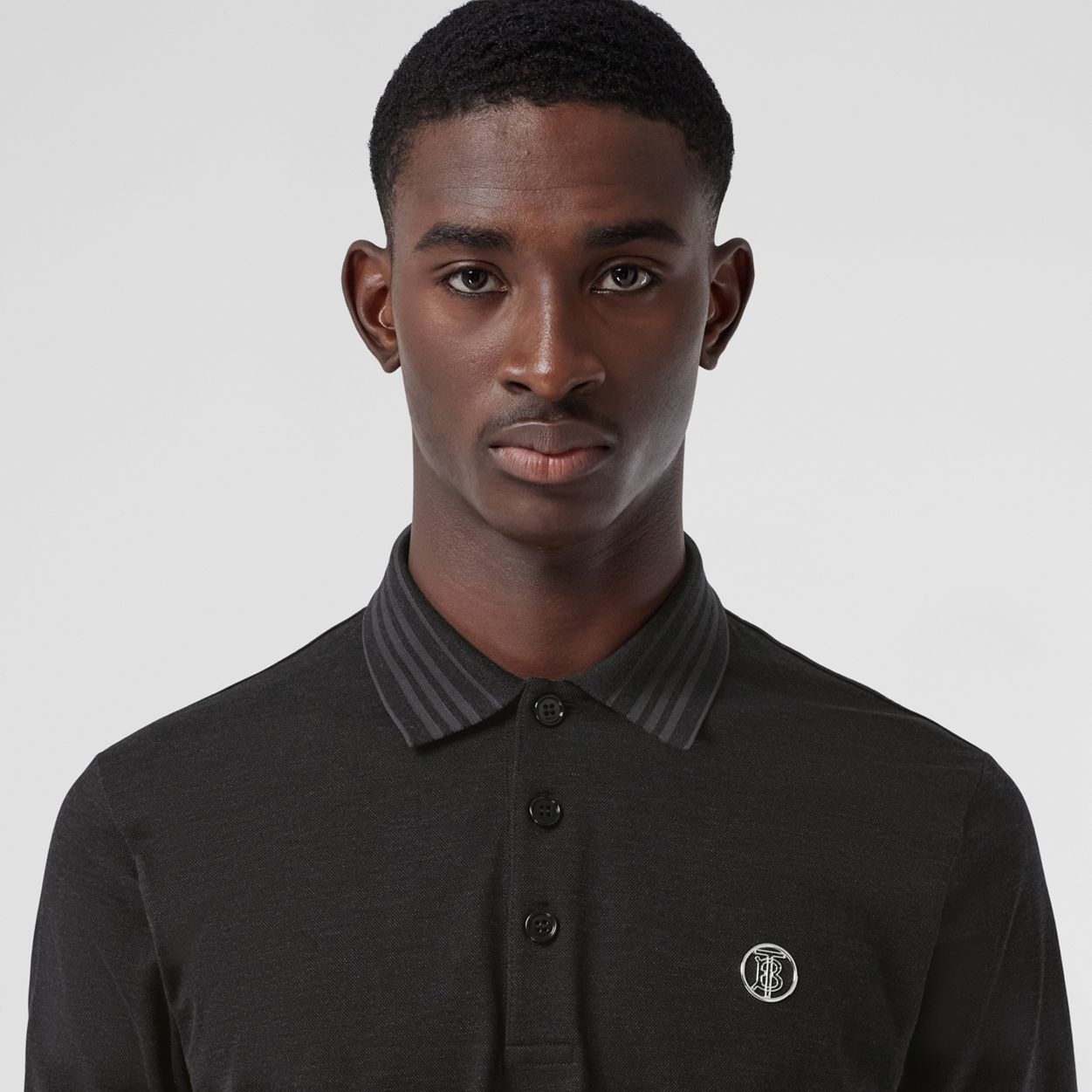 Monogram Motif Cotton Silk Polo Shirt - 3